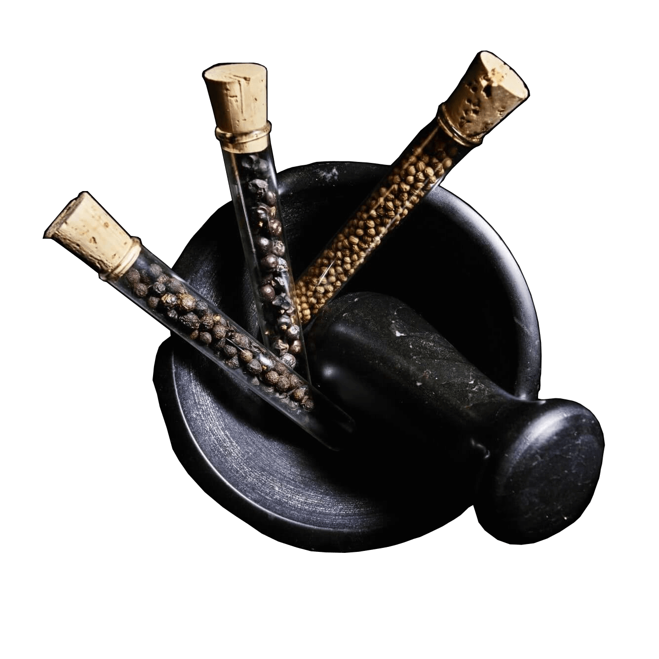 Mortar and pestle with flavours